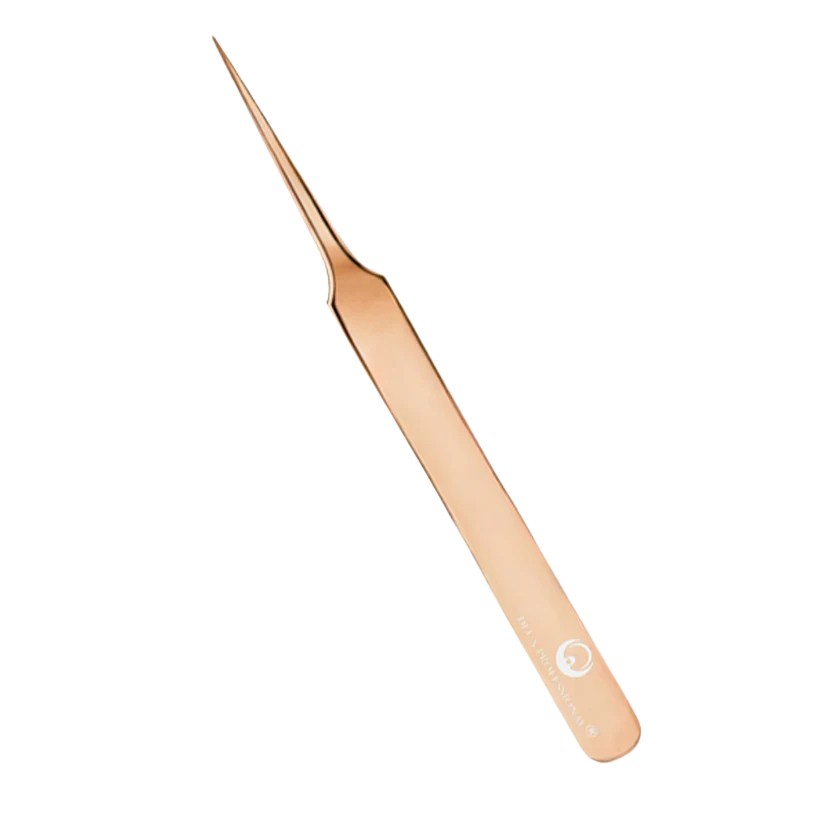 Pinzas para extensiones de pestañas; DLUX Golden Rose Tweezer