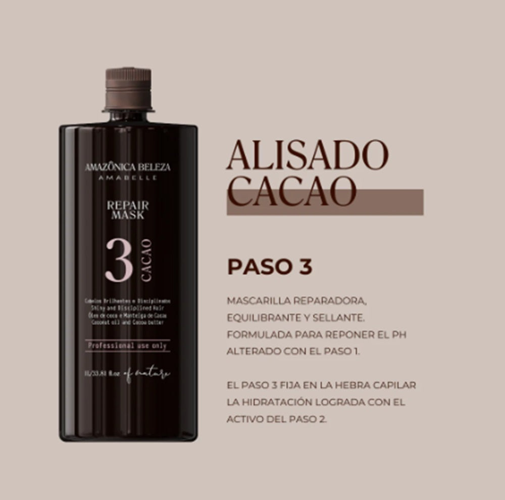 Kit Alisado o Keratina de Cacao, Para Pelo Bien Tratado