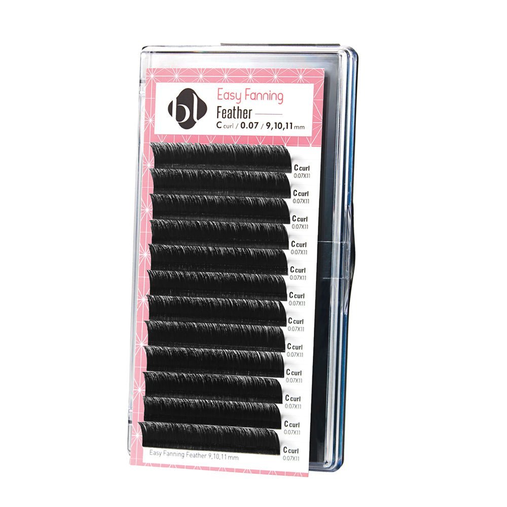 Easy Fannin Feather Curvatura D - BLlashes Mexico