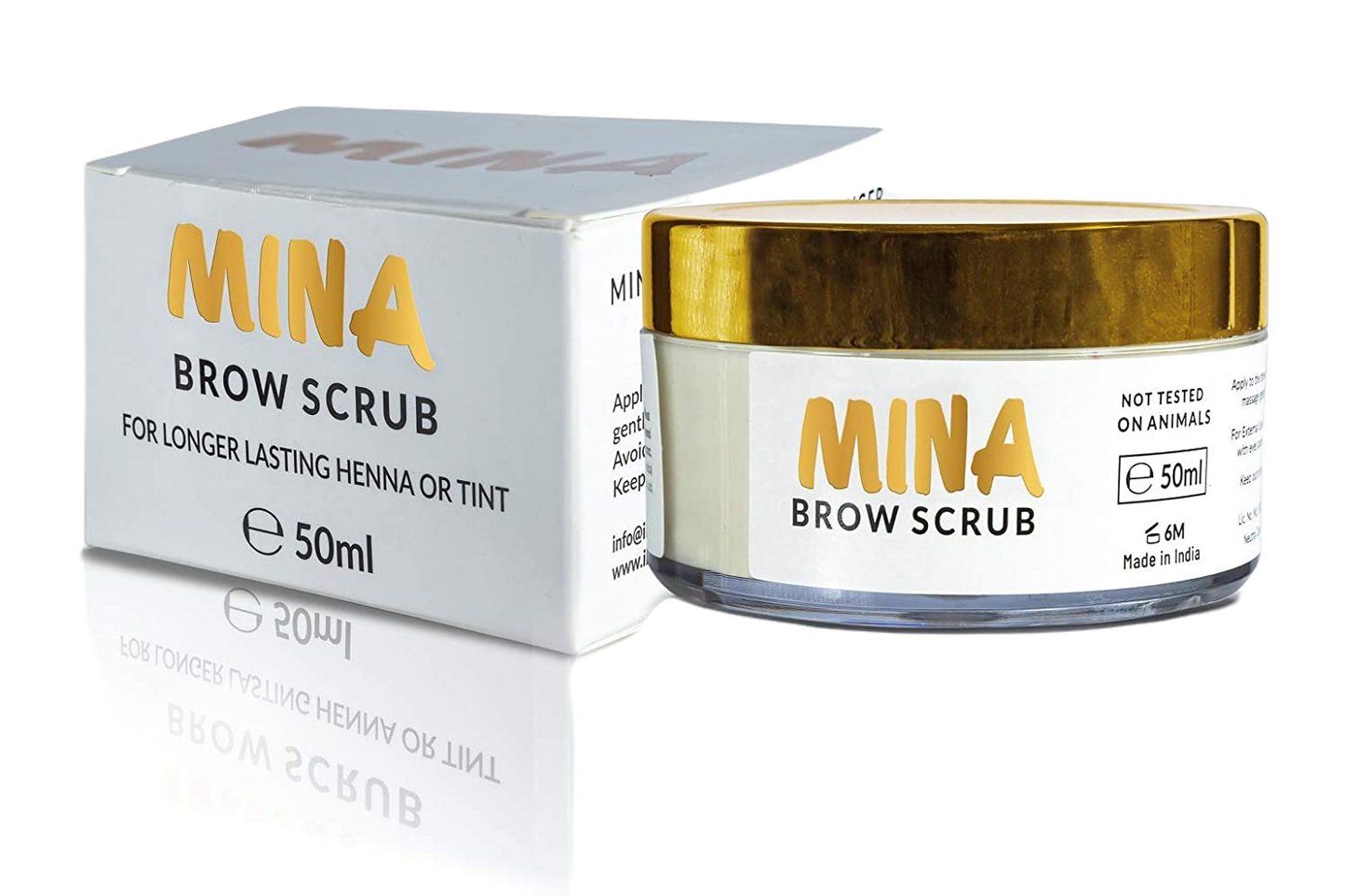 Exfoliante de Cejas para Aplicación de Henna, Mina Brow Scrub